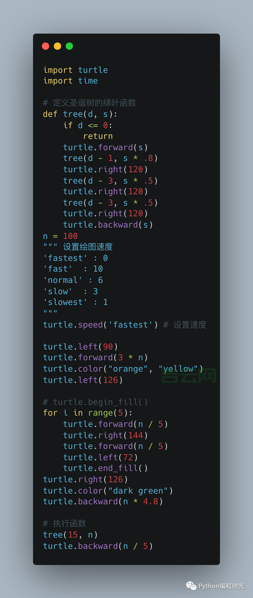 圣诞树代码编程python怎么写?新手也能学会!