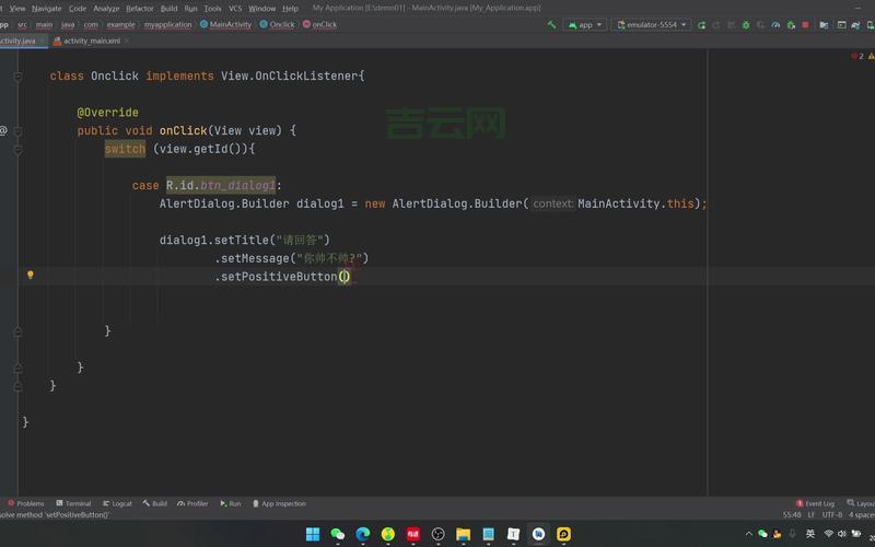 安卓开发setpositivebutton用法？照着这个实例代码写就行。