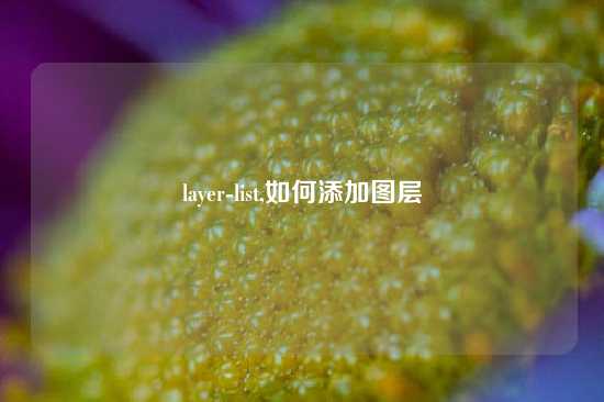 layer-list,如何添加图层