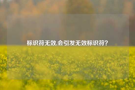标识符无效,会引发无效标识符？