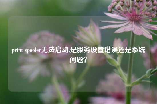 print spooler无法启动,是服务设置错误还是系统问题？