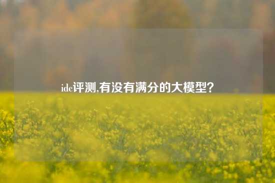 idc评测,有没有满分的大模型？