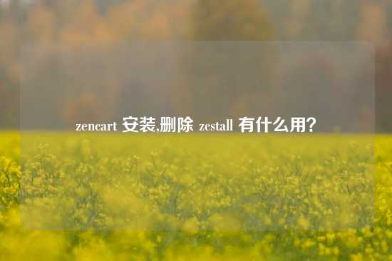 zencart 安装,删除 zcstall 有什么用？