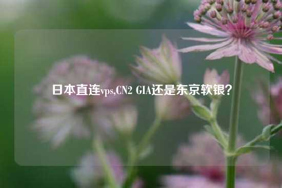 日本直连vps,CN2 GIA还是东京软银？