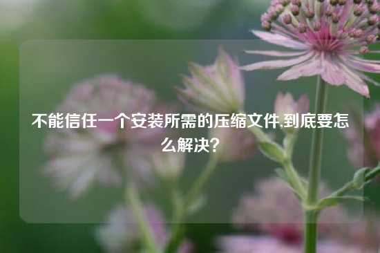 不能信任一个安装所需的压缩文件,到底要怎么解决？