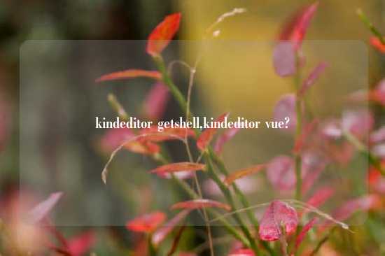 kindeditor getshell,kindeditor vue?