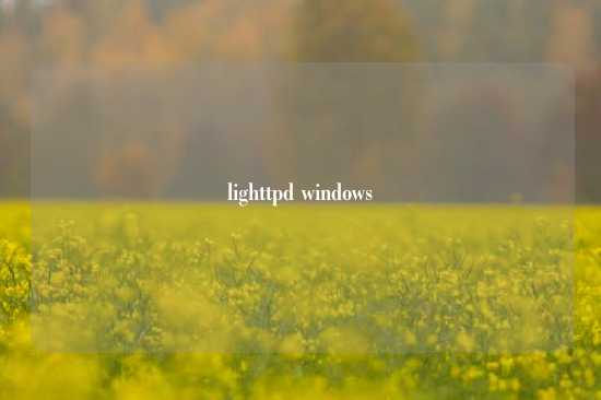 lighttpd windows