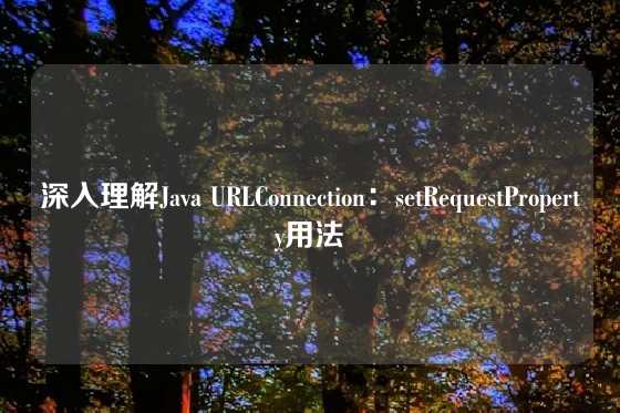 深入理解Java URLConnection：setRequestProperty用法