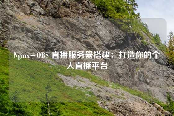 Nginx+OBS 直播服务器搭建：打造你的个人直播平台