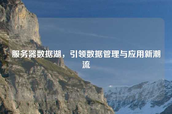 服务器数据湖，引领数据管理与应用新潮流