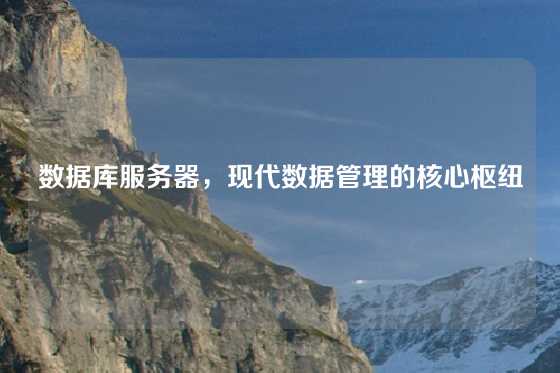 数据库服务器，现代数据管理的核心枢纽