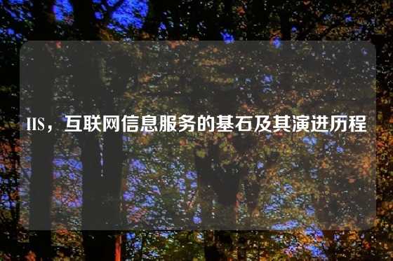 IIS，互联网信息服务的基石及其演进历程