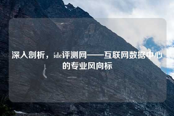 深入剖析，idc评测网——互联网数据中心的专业风向标