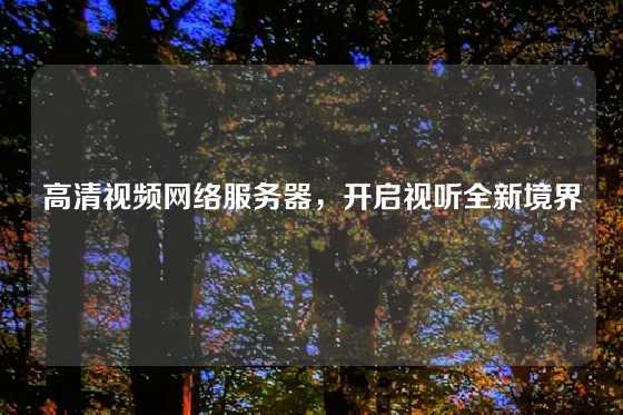 高清视频网络服务器，开启视听全新境界