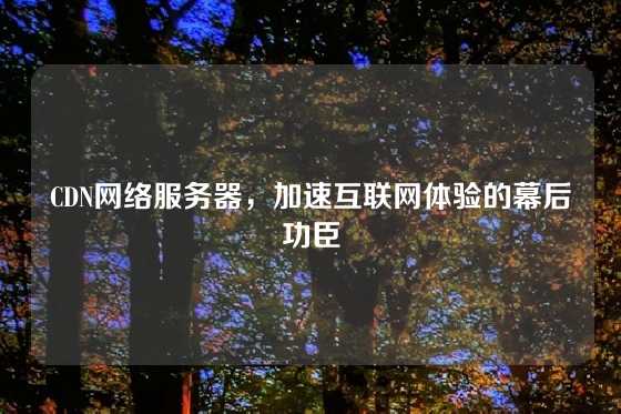 CDN网络服务器，加速互联网体验的幕后功臣