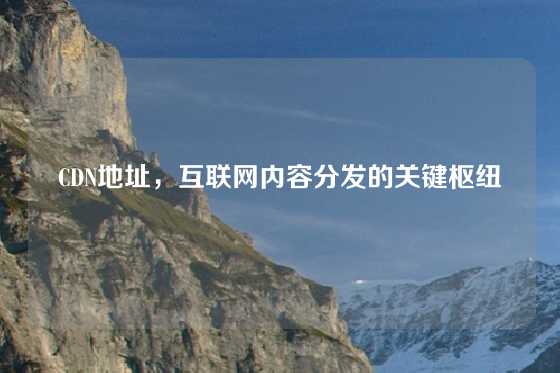 CDN地址，互联网内容分发的关键枢纽