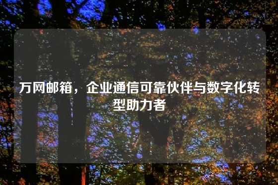 万网邮箱，企业通信可靠伙伴与数字化转型助力者