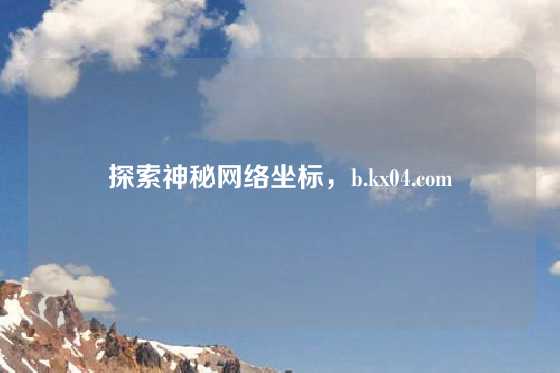 探索神秘网络坐标，b.kx04.com