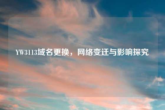 YW3113域名更换，网络变迁与影响探究