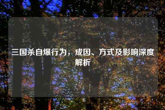 三国杀自爆行为，成因、方式及影响深度解析