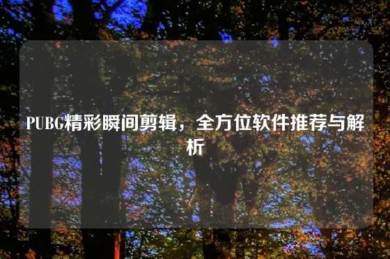 PUBG精彩瞬间剪辑，全方位软件推荐与解析