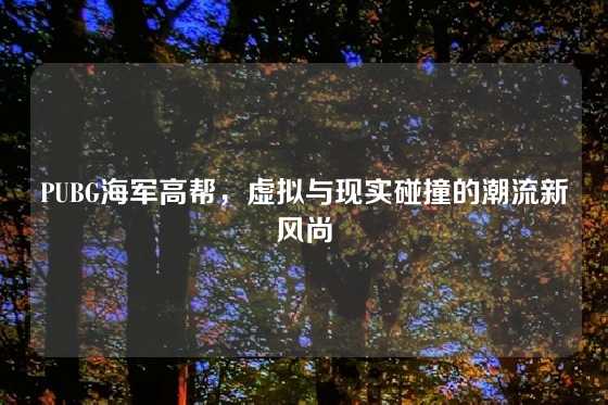 PUBG海军高帮，虚拟与现实碰撞的潮流新风尚