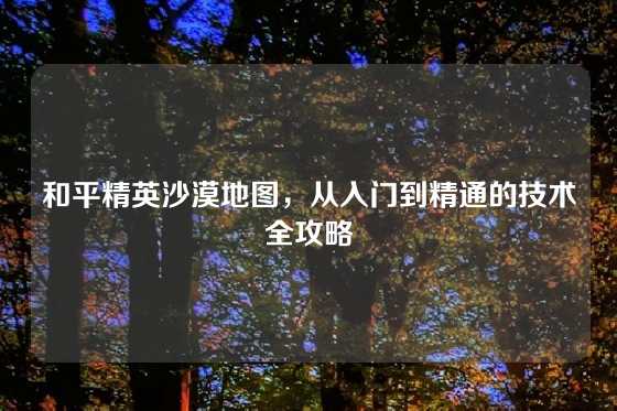 和平精英沙漠地图,从入门到精通的技术全攻略