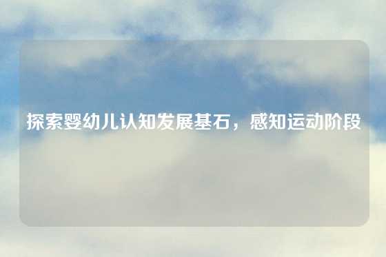 探索婴幼儿认知发展基石，感知运动阶段