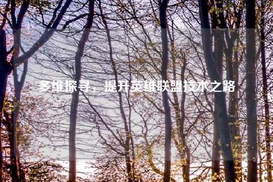 多维探寻，提升英雄联盟技术之路