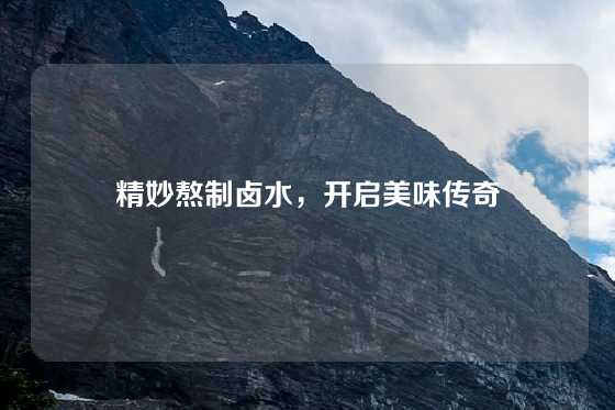 精妙熬制卤水，开启美味传奇