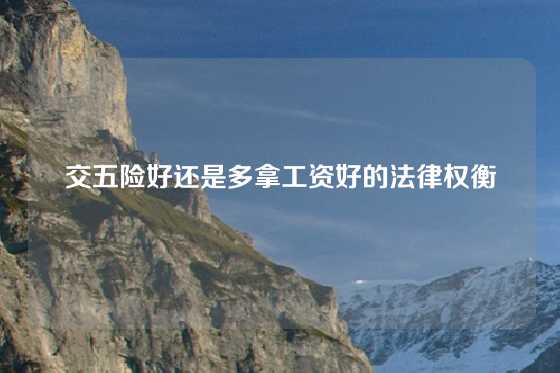 交五险好还是多拿工资好的法律权衡