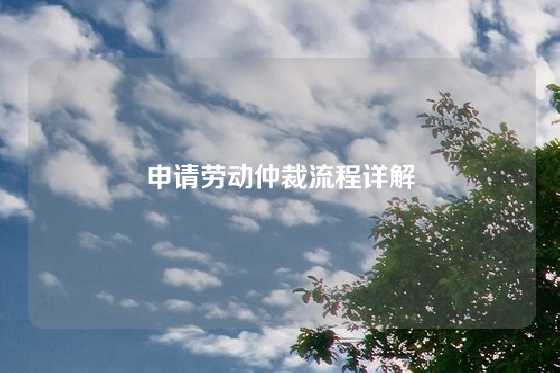 申请劳动仲裁流程详解
