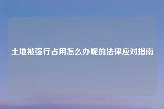 土地被强行占用怎么办呢的法律应对指南