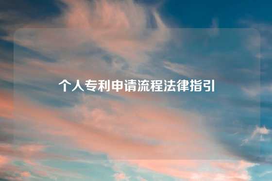 个人专利申请流程法律指引