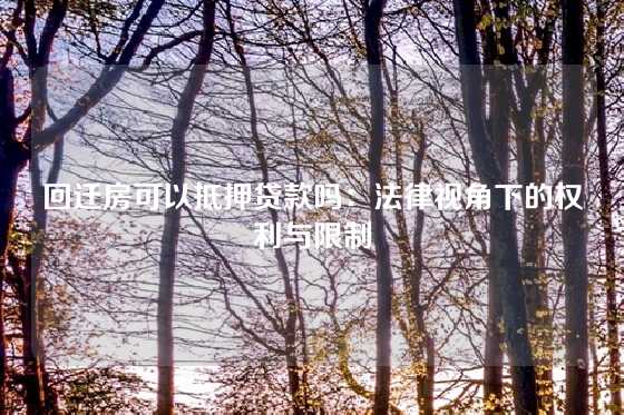 回迁房可以抵押贷款吗：法律视角下的权利与限制