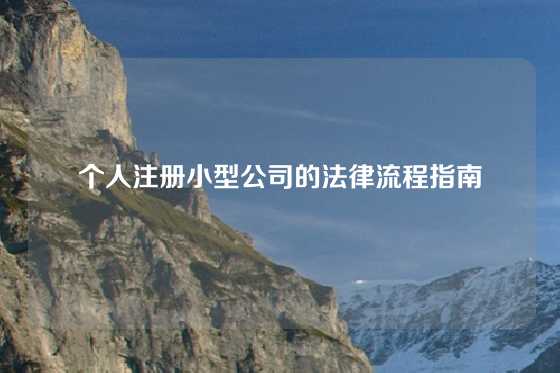 个人注册小型公司的法律流程指南