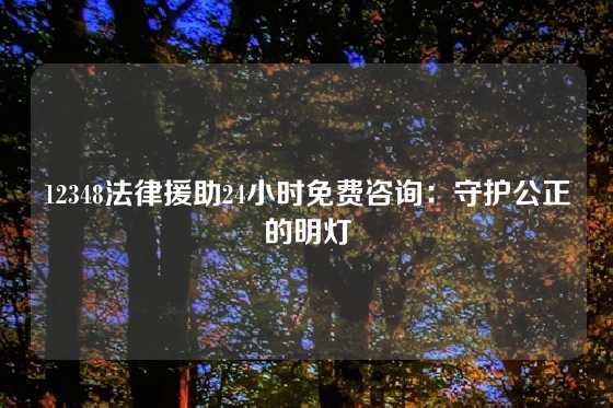12348法律援助24小时免费咨询：守护公正的明灯