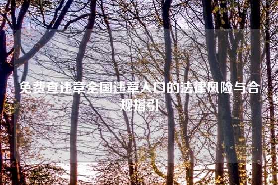 免费查违章全国违章入口的法律风险与合规指引